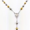 (8mm) Zilverkleur-Goudkleur Roestvrijstalen Rozenkrans Ketting