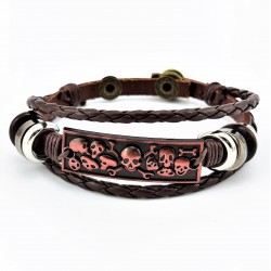 Multi Leren Armband met...