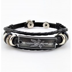 Multi Leren Armband met...