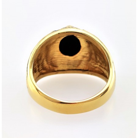Goudkleurige Roestvrijstalen Ring met Zikonia