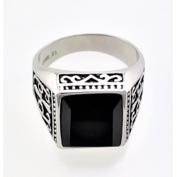 Roestvrij Staal Ring met Onyx