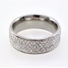 Strass Ring van Zilverkleur Roestvrij Staal