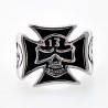 Roestvrij Stalen Biker Ring met Maltezer Kruis