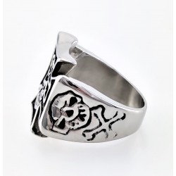Roestvrij Stalen Biker Ring met Maltezer Kruis