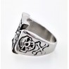 Roestvrij Stalen Biker Ring met Maltezer Kruis