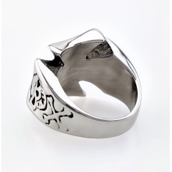 Roestvrij Stalen Biker Ring met Maltezer Kruis