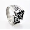Roestvrij Stalen Biker Ring met Maltezer Kruis