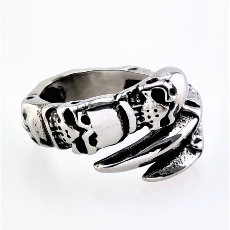 Roestvrij Stalen Biker Skeleton Ring