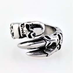 Roestvrij Stalen Biker Skeleton Ring