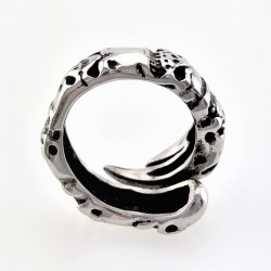 Roestvrij Stalen Biker Skeleton Ring