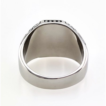 Roestvrij Stalen Ring met Onyx Steen