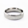 RVS Ring met Geborsteld Zilverkleurige Oppervlak